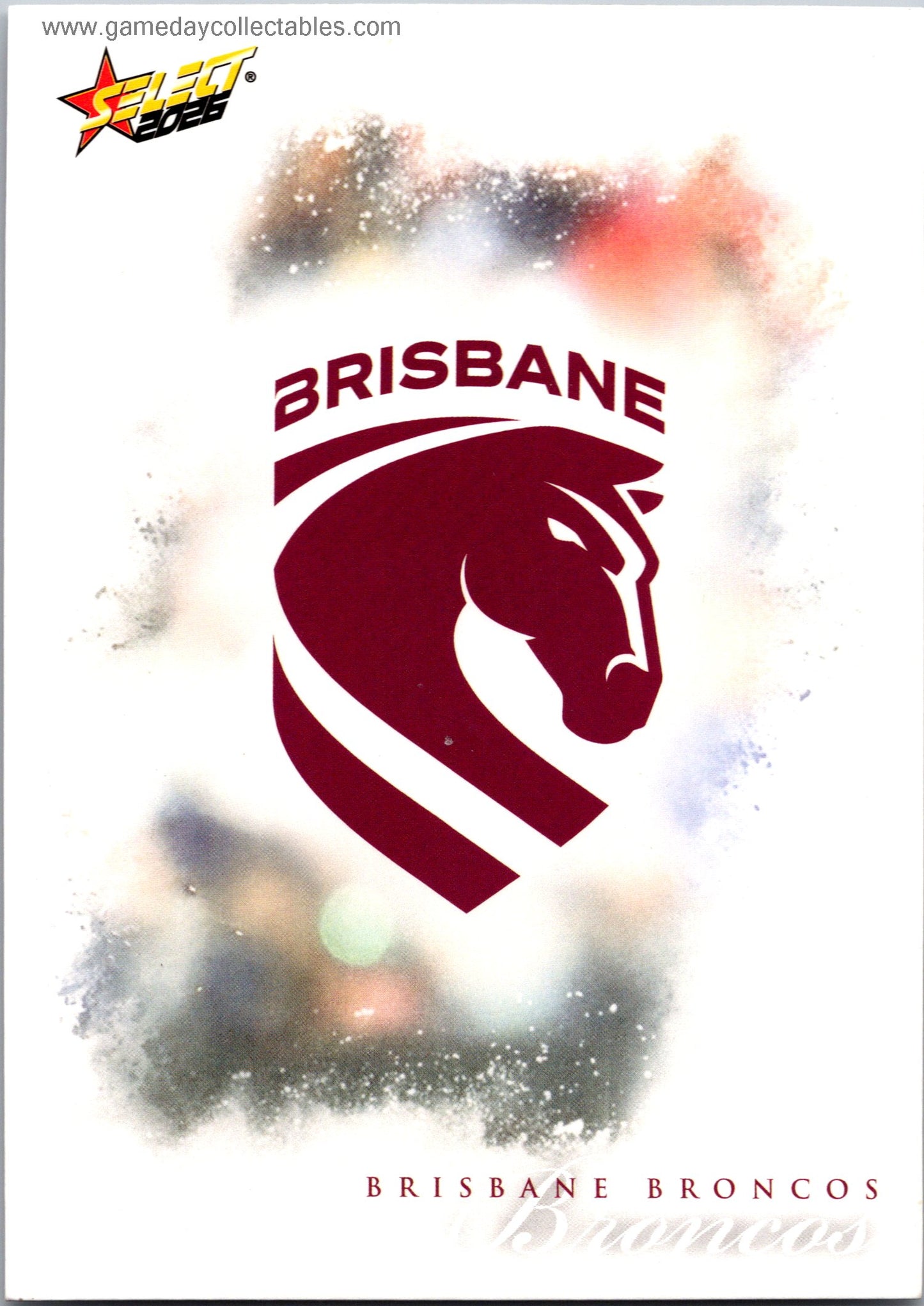 2026 NRL League Heroes Common - 001 Team Logo/Checklist - Brisbane Broncos