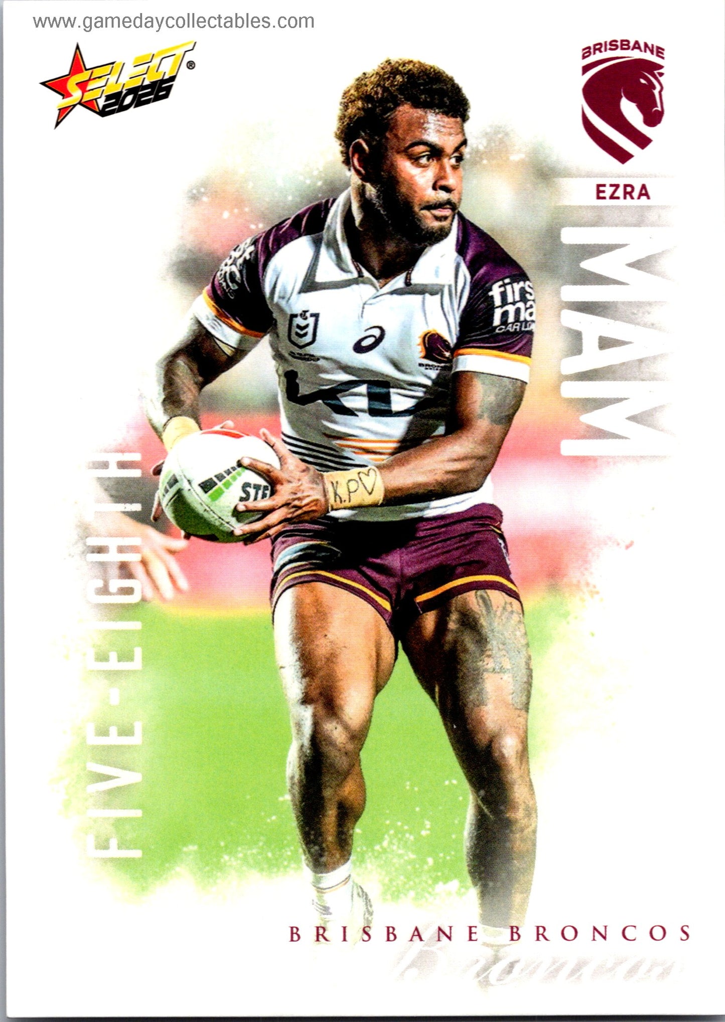 2026 NRL League Heroes Common - 005 Ezra Mam - Brisbane Broncos