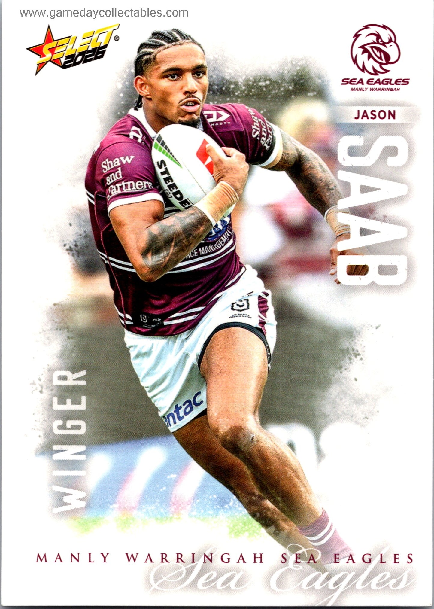 2026 NRL League Heroes Common - 088 Jason Saab - Manly Warringah Sea Eagles