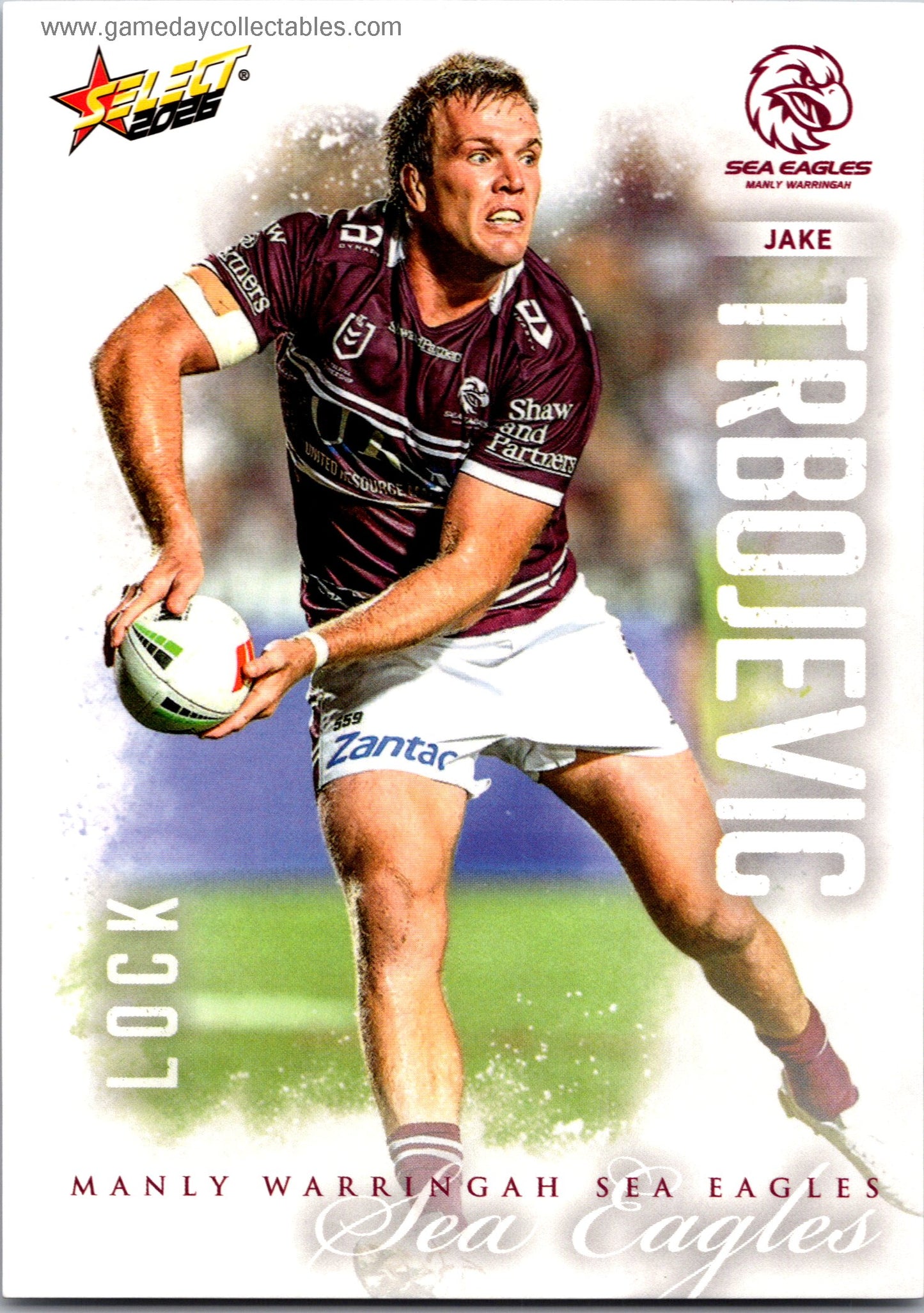 2026 NRL League Heroes Common - 090 Jake Trbojevic - Manly Warringah Sea Eagles