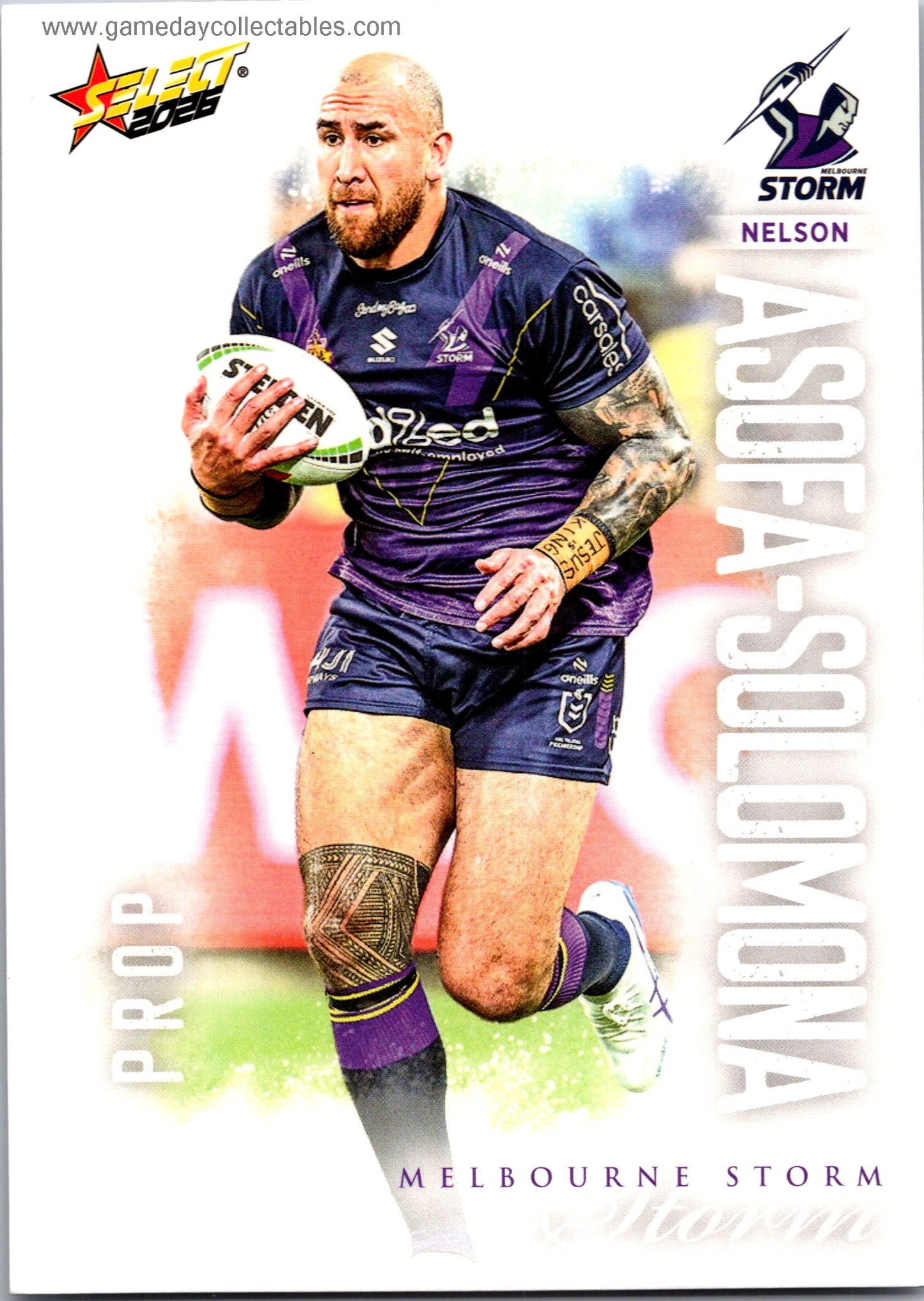 2026 NRL League Heroes Common - 093 Nelson Asofa-Solomona - Melbourne Storm