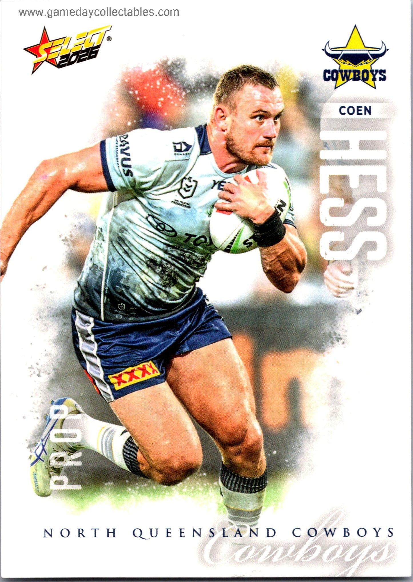 2026 NRL League Heroes Common - 123 Coen Hess - North Queensland Cowboys