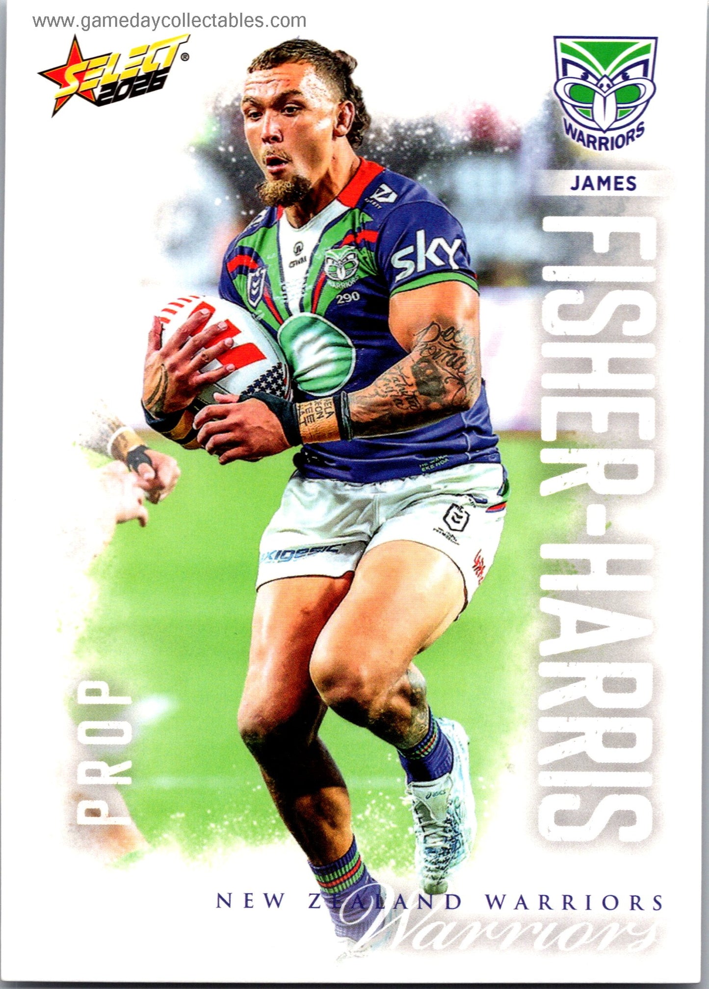 2026 NRL League Heroes Common - 200 James Fisher-Harris - Warriors
