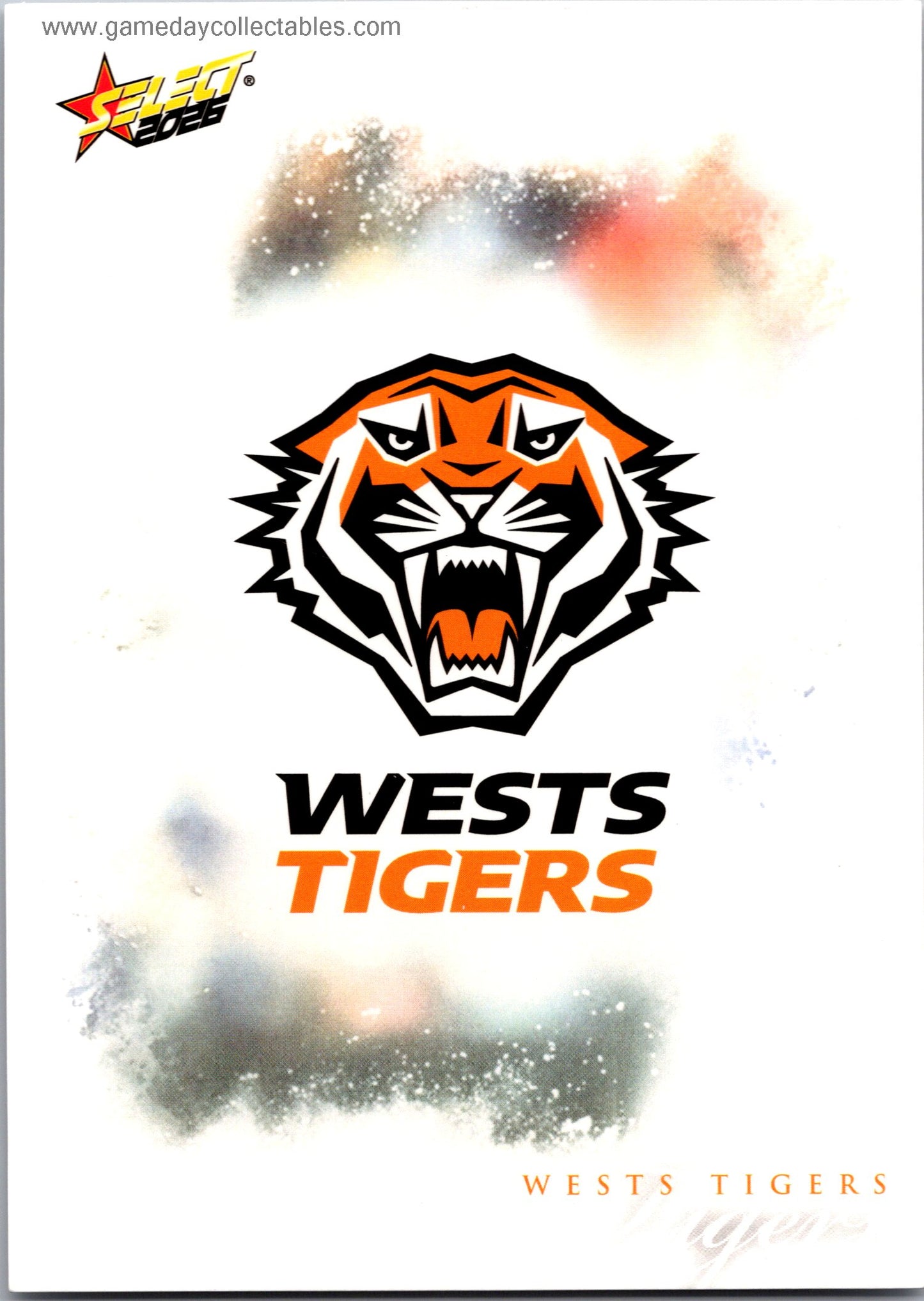 2026 NRL League Heroes Common - 209 Team Logo/Checklist - Wests Tigers