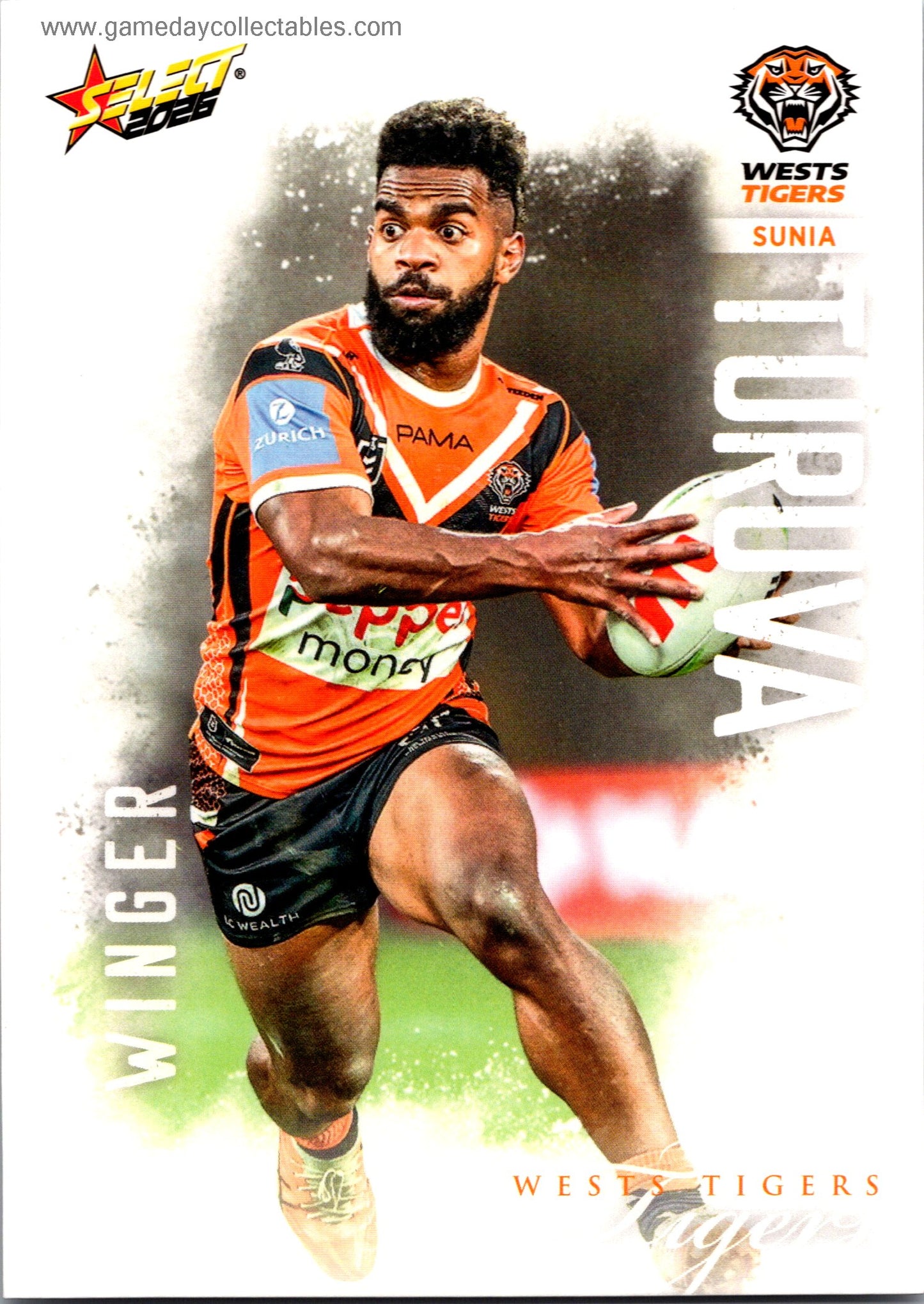 2026 NRL League Heroes Common - 220 Sunia Turuva - Wests Tigers