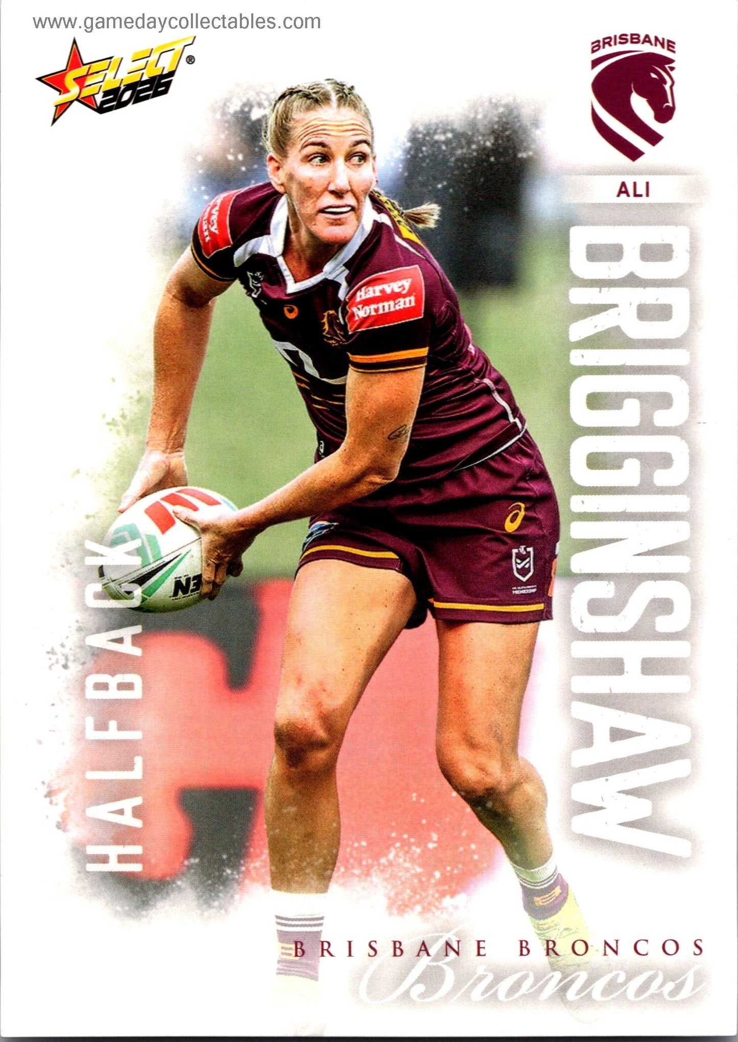 2026 NRL League Heroes Common - 222 Ali Brigginshaw - Brisbane Broncos