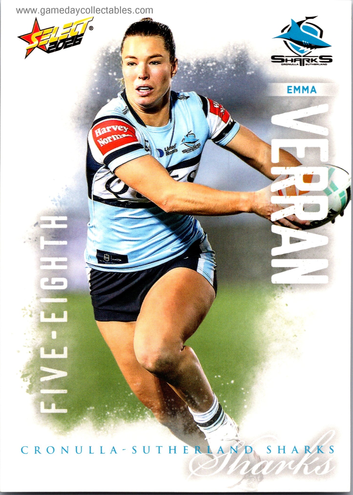 2026 NRL League Heroes Common - 237 Emma Verran - Cronulla Sharks