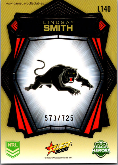 2026 NRL League Heroes Luminous Gold Back - L140 Lindsay Smith - Penrith Panthers
