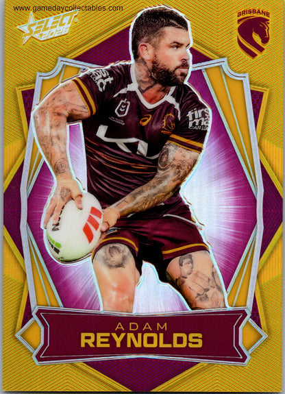 2026 NRL League Heroes Luminous Gold Back - L006 Adam Reynolds - Brisbane Broncos