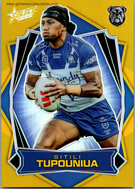 2026 NRL League Heroes Luminous Gold Back - L036 Sitili Tupouniua - Canterbury Bulldogs