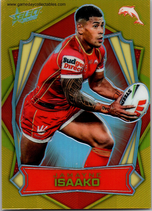 2026 NRL League Heroes Luminous Gold Back - L053 Jamayne Isaako - Dolphins
