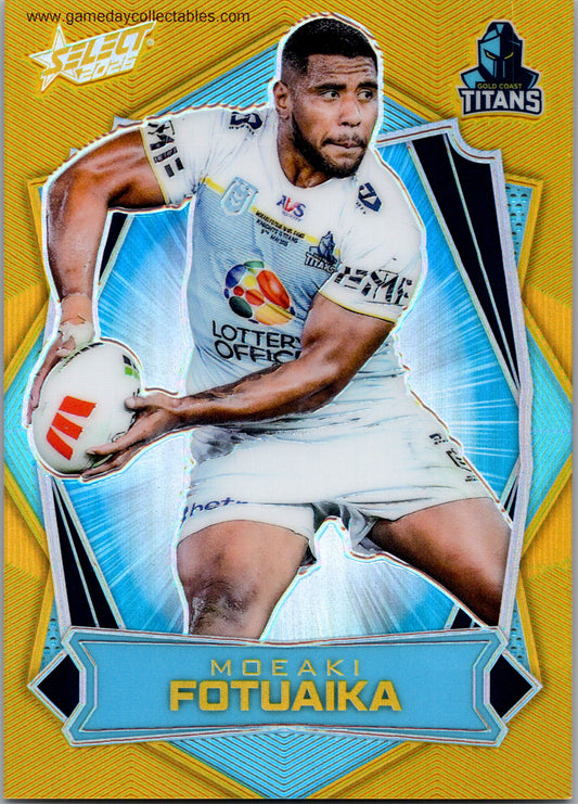 2026 NRL League Heroes Luminous Gold Back - L067 Moeaki Fotuaika - Gold Coast Titans