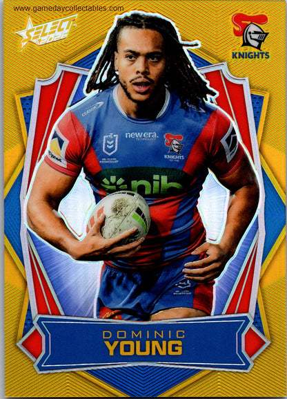 2026 NRL League Heroes Luminous Gold Back - L108 Dominic Young - Newcastle Knights