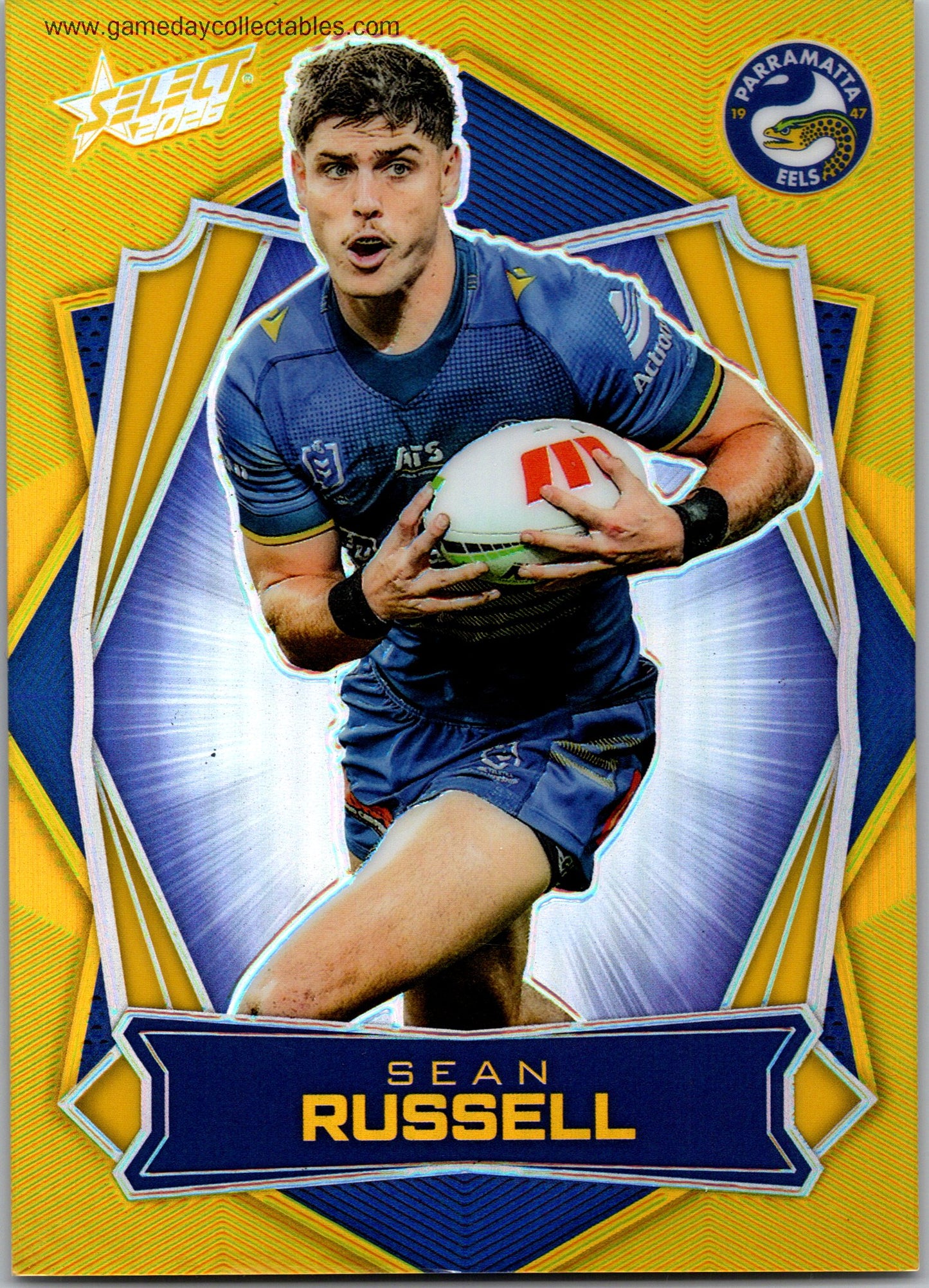 2026 NRL League Heroes Luminous Gold Back - L129 Sean Russell - Parramatta Eels