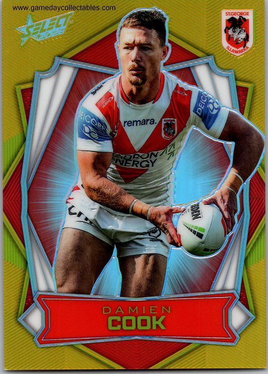 2026 NRL League Heroes Luminous Gold Back - L157 Damien Cook - St George Illawarra Dragons