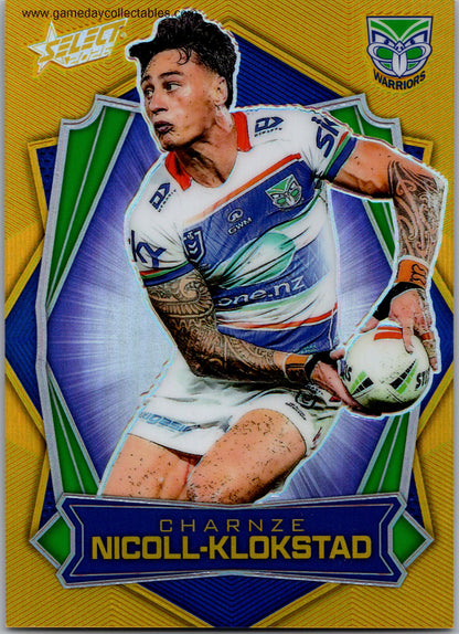 2026 NRL League Heroes Luminous Gold Back - L190 Charnze Nicoll-Klokstad - Warriors