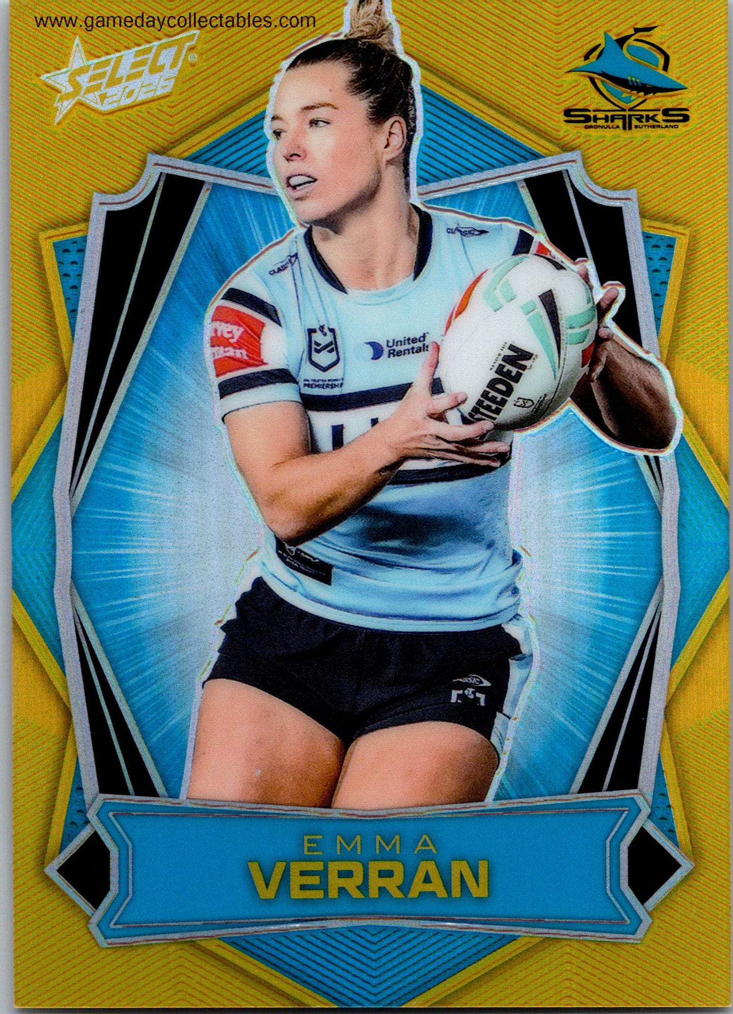 2026 NRL League Heroes Luminous Gold Back - L212 Emma Verran - Cronulla Sharks