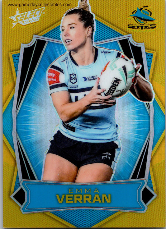 2026 NRL League Heroes Luminous Gold Back - L212 Emma Verran - Cronulla Sharks