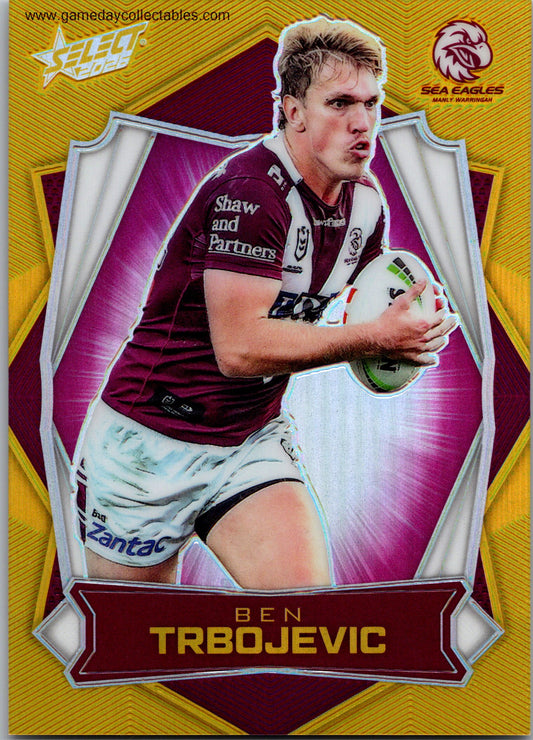 2026 NRL League Heroes Luminous Gold Back - L082 Ben Trbojevic - Manly Warringah Sea Eagles
