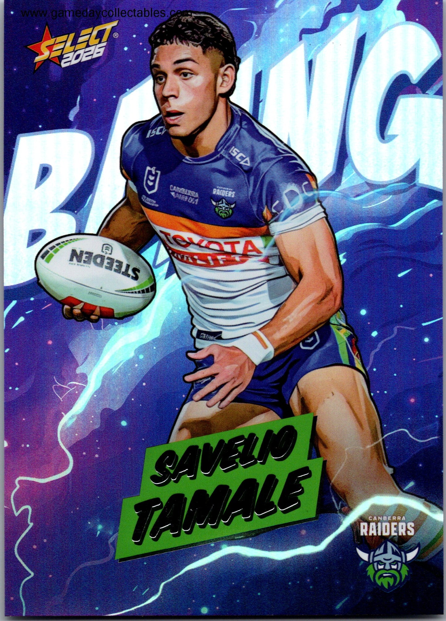 2026 NRL League Heroes Bang - B010 Savelio Tamale - Canberra Raiders