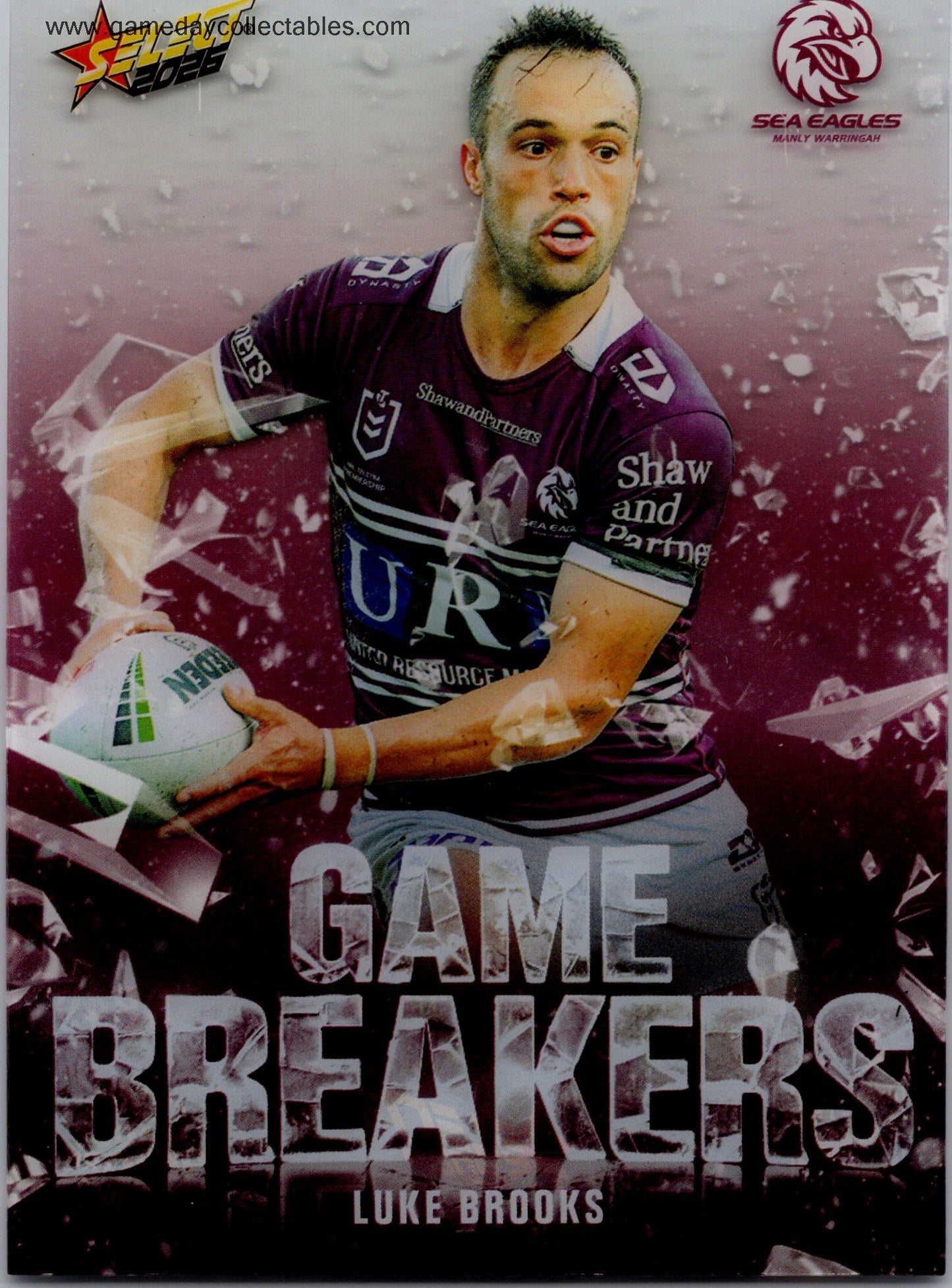 2026 NRL League Heroes Game Breakers - GB49 Luke Brooks - Manly Warringah Sea Eagles