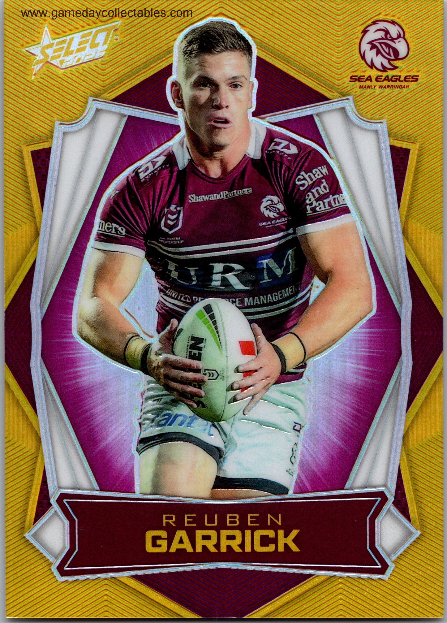 2026 NRL League Heroes Luminous - L076 Reuben Garrick - Manly Warringah Sea Eagles