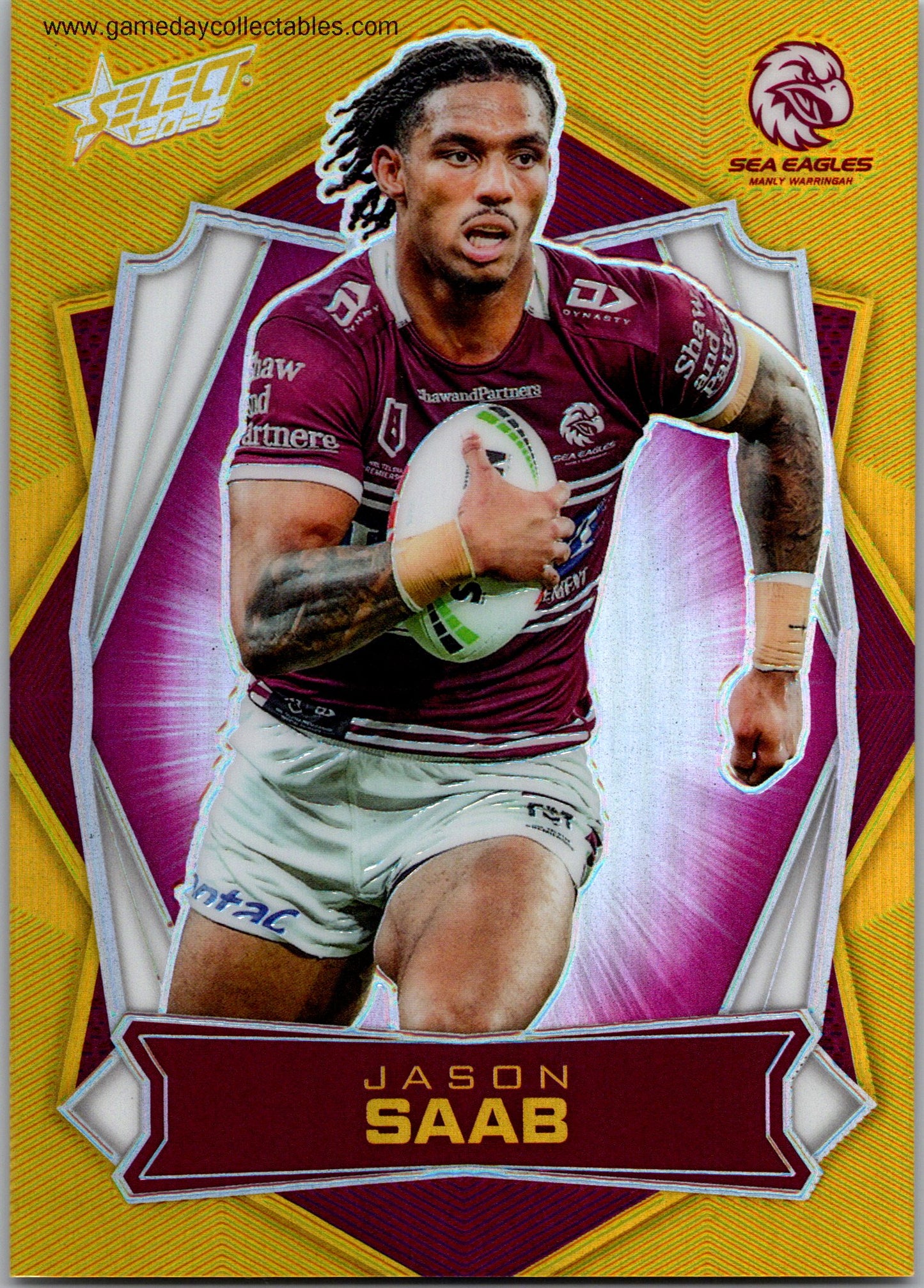 2026 NRL League Heroes Luminous - L081 Jason Saab - Manly Warringah Sea Eagles