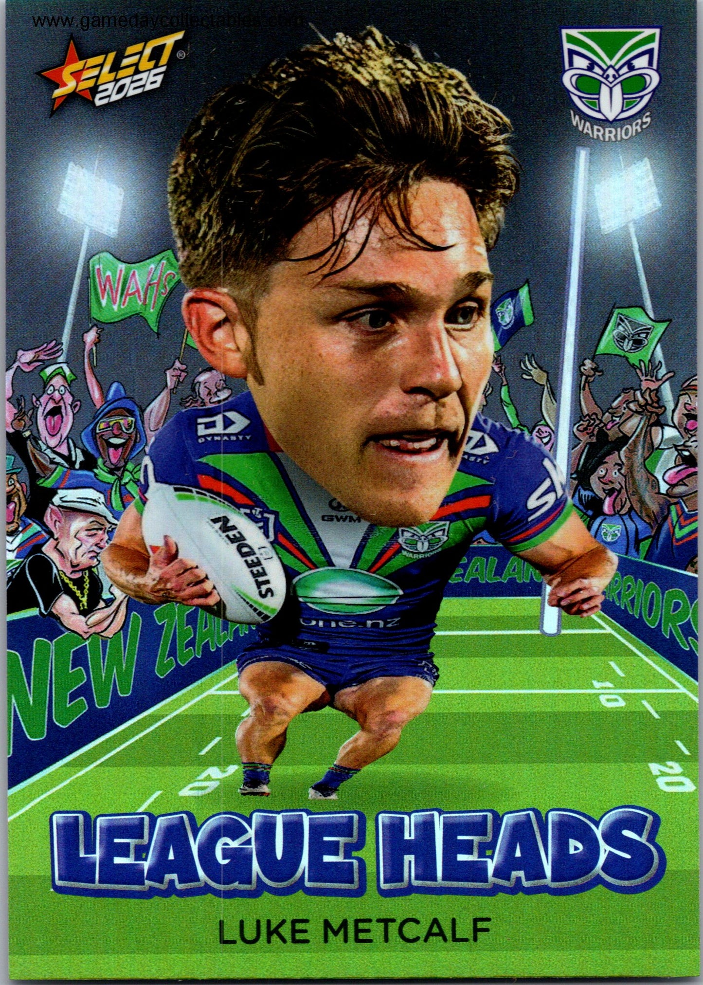 2026 NRL League Heroes League Heads - LH125 Luke Metcalf - Warriors
