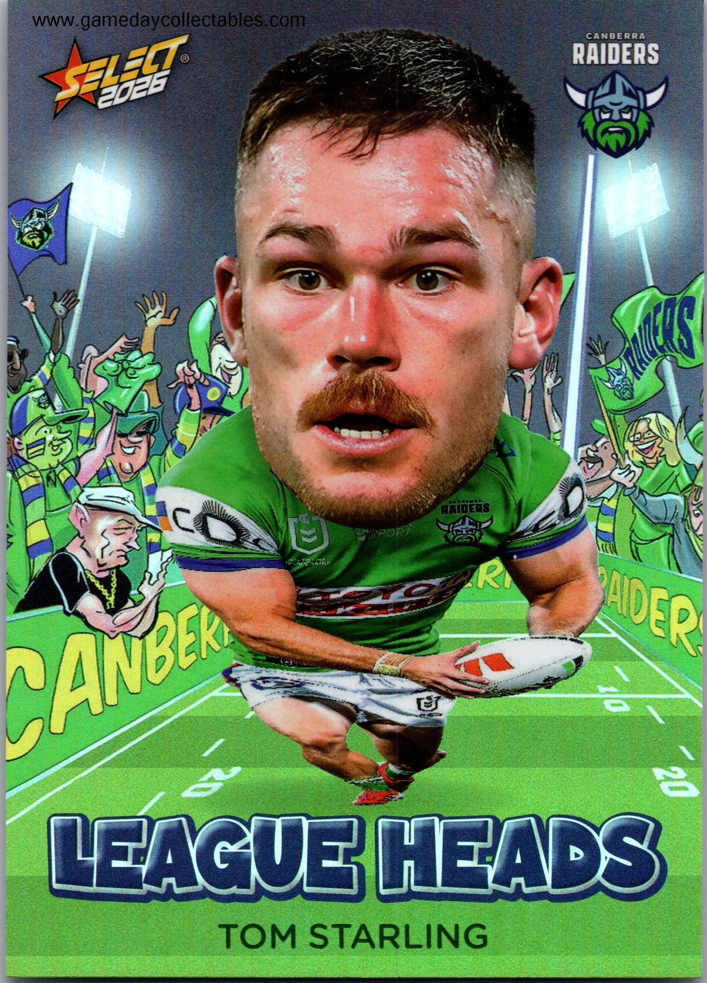 2026 NRL League Heroes League Heads - LH12 Tom Starling - Canberra Raiders