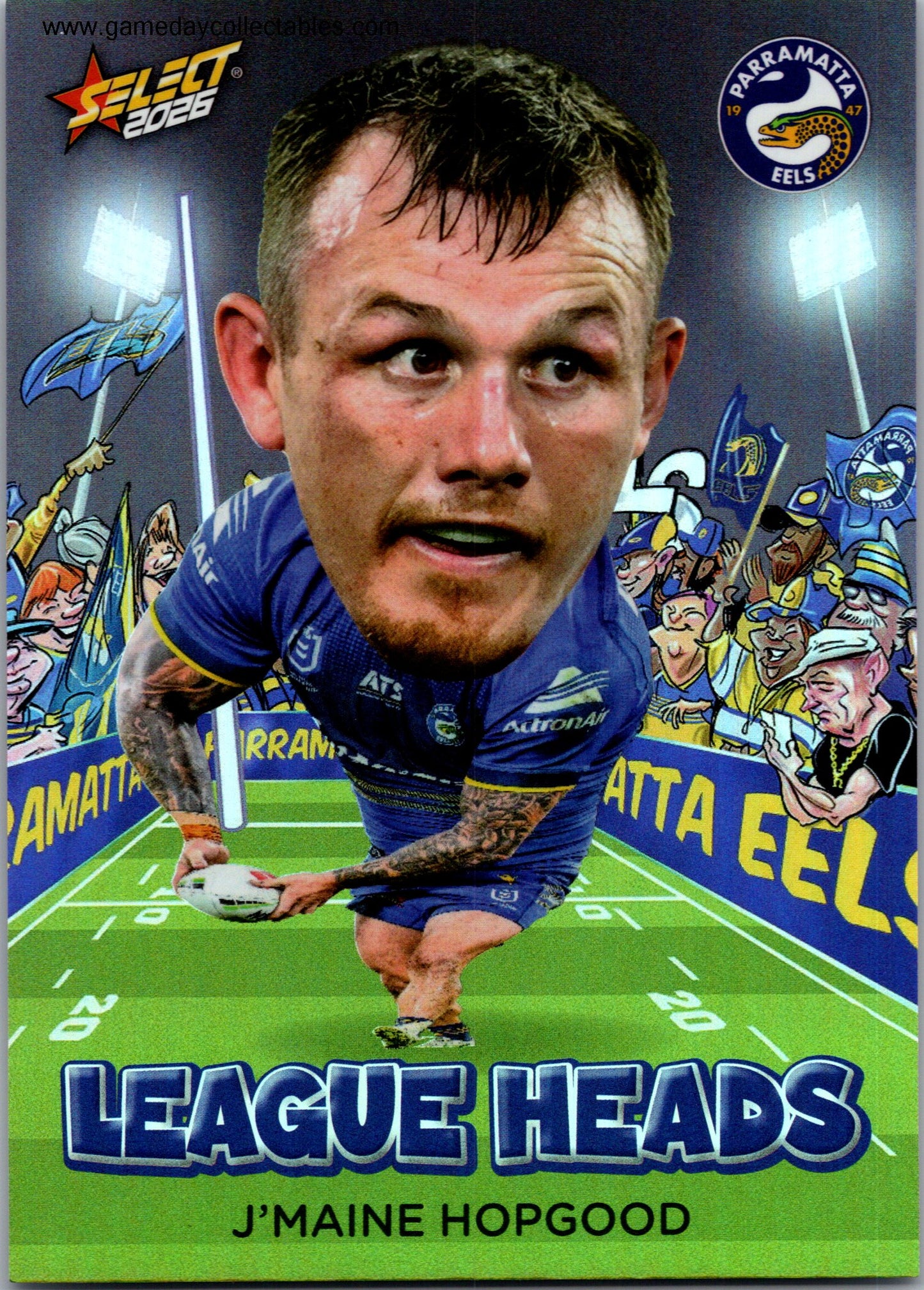2026 NRL League Heroes League Heads - LH81 J'Maine Hopgood - Parramatta Eels