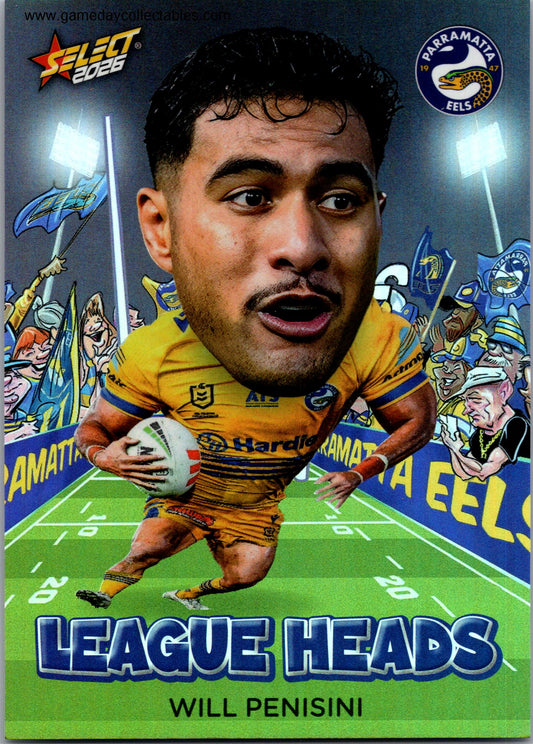 2026 NRL League Heroes League Heads - LH86 Will Penisini - Parramatta Eels