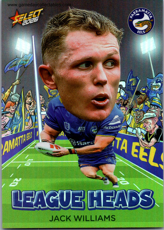 2026 NRL League Heroes League Heads - LH88 Jack Williams - Parramatta Eels