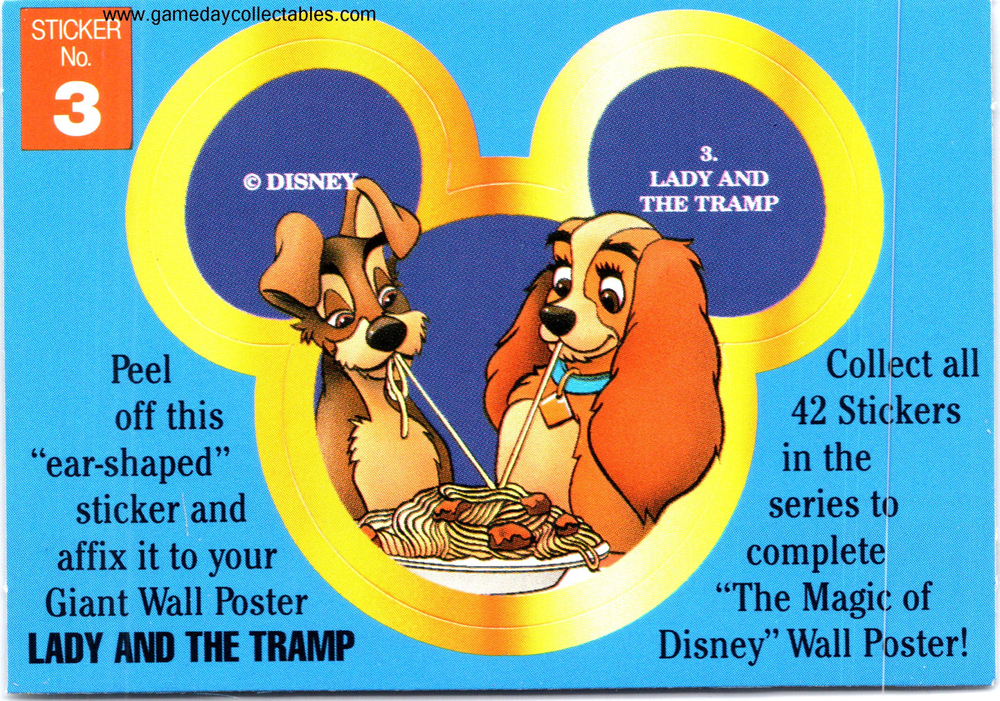 The Magic of Disney - Vintage Disney Ears Sticker Set (1992)
