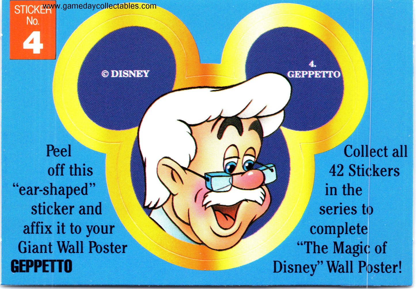 The Magic of Disney - Vintage Disney Ears Sticker Set (1992)