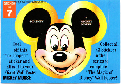 The Magic of Disney - Vintage Disney Ears Sticker Set (1992)