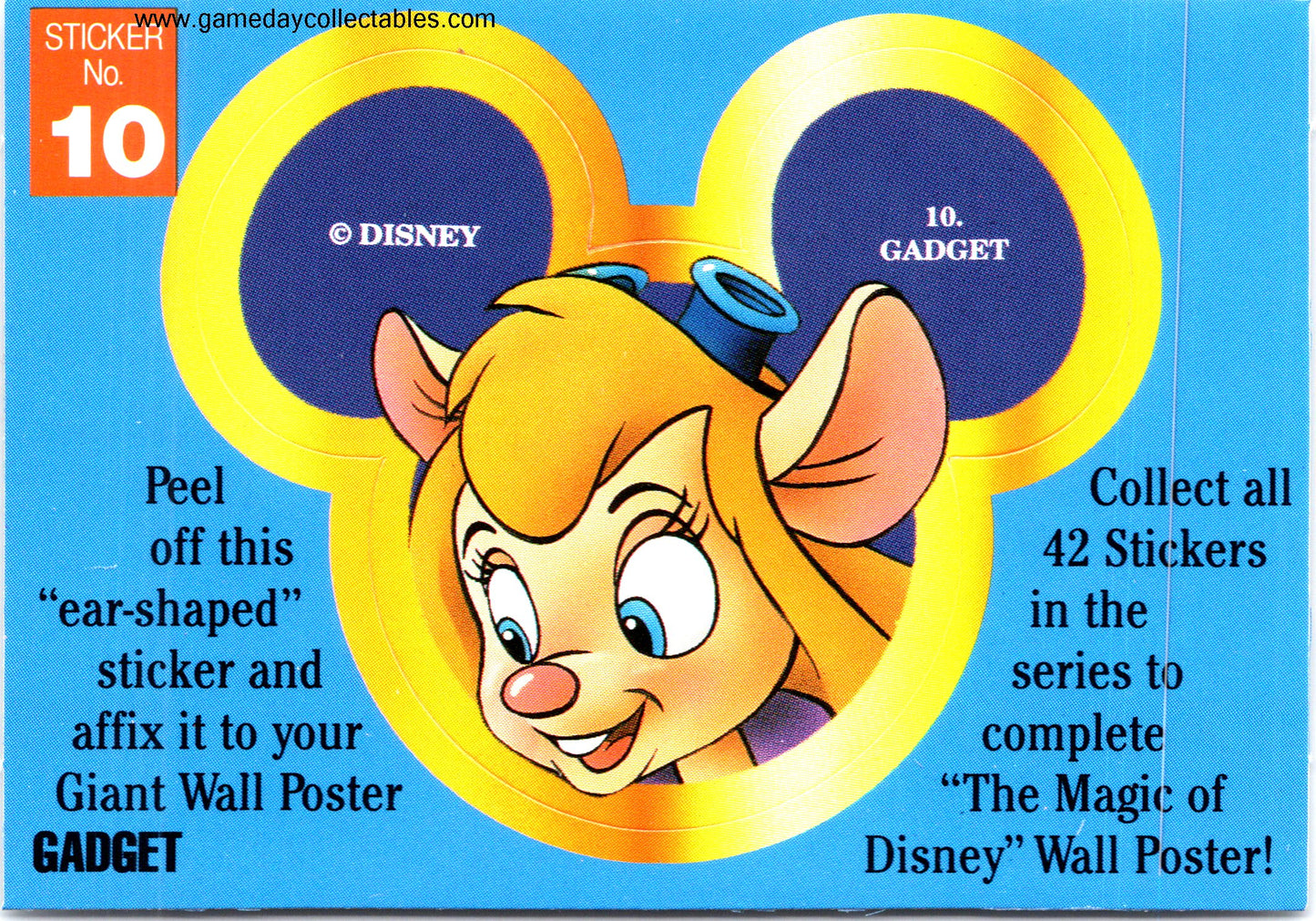 The Magic of Disney - Vintage Disney Ears Sticker Set (1992)