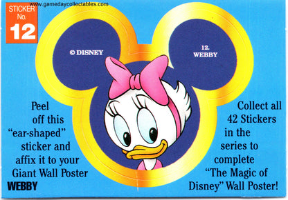 The Magic of Disney - Vintage Disney Ears Sticker Set (1992)