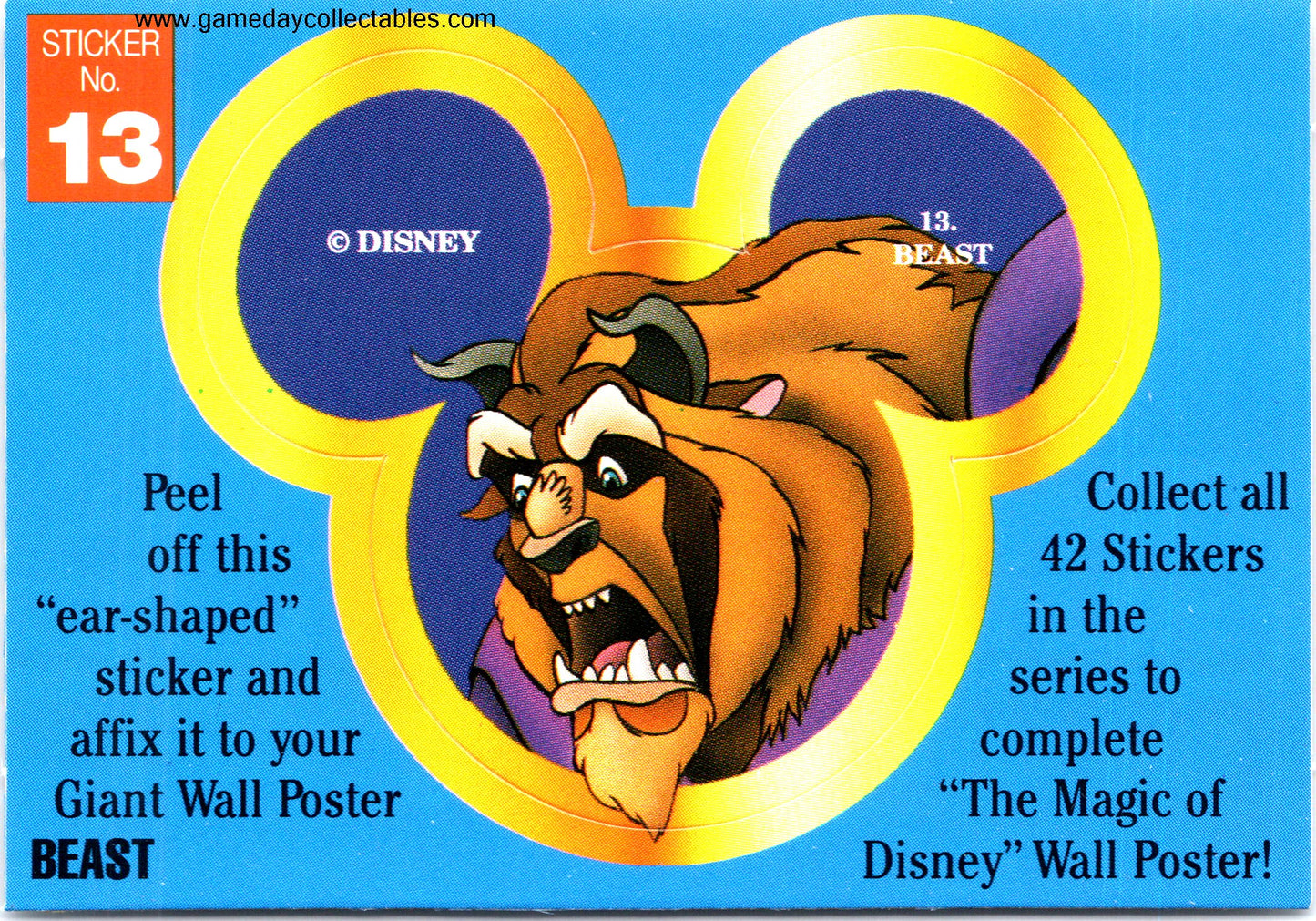 The Magic of Disney - Vintage Disney Ears Sticker Set (1992)