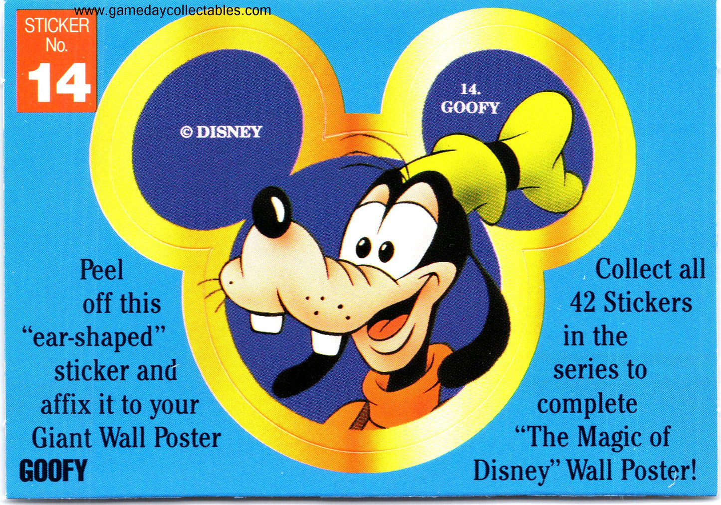 The Magic of Disney - Vintage Disney Ears Sticker Set (1992)