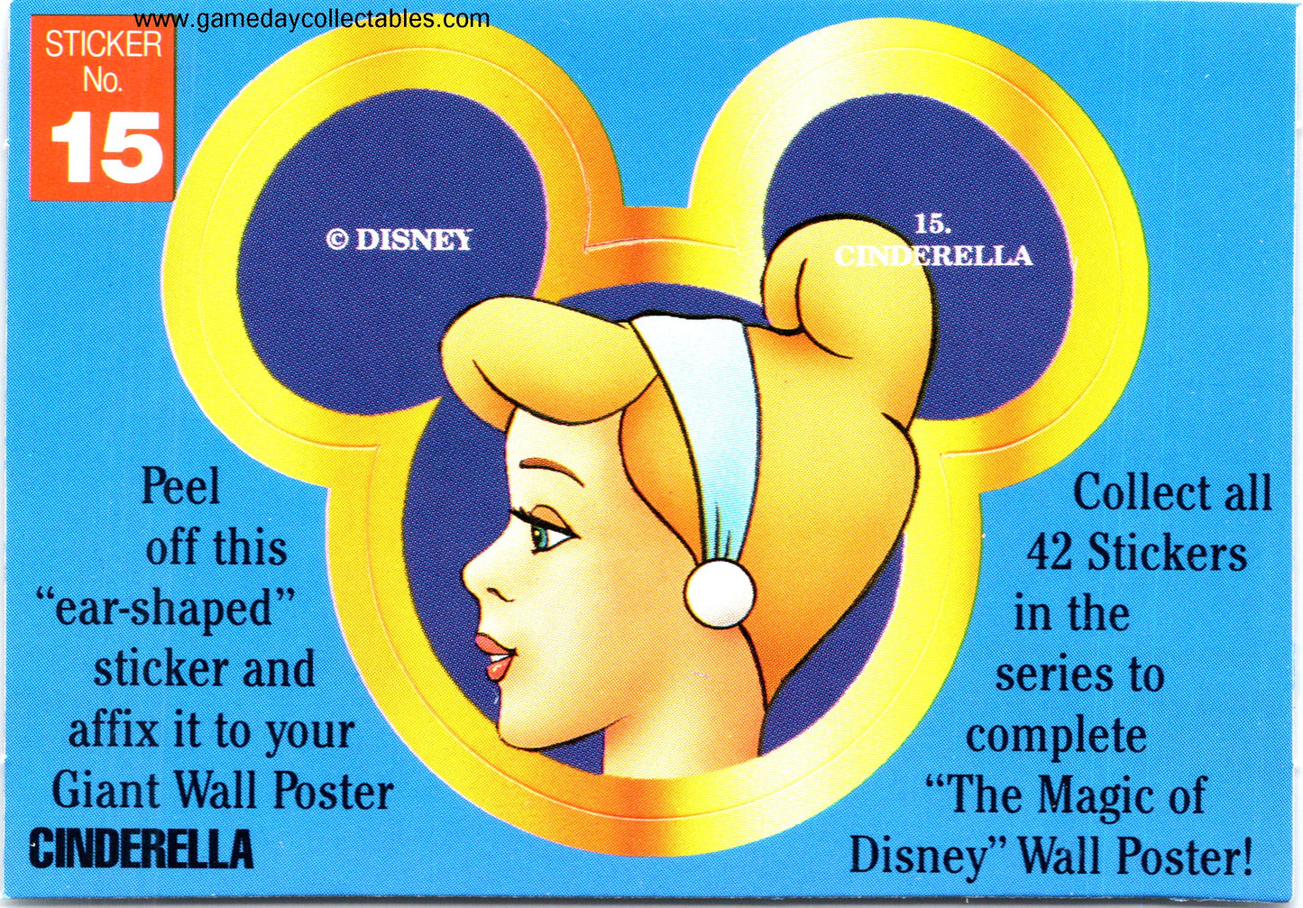 The Magic of Disney - Vintage Disney Ears Sticker Set (1992)
