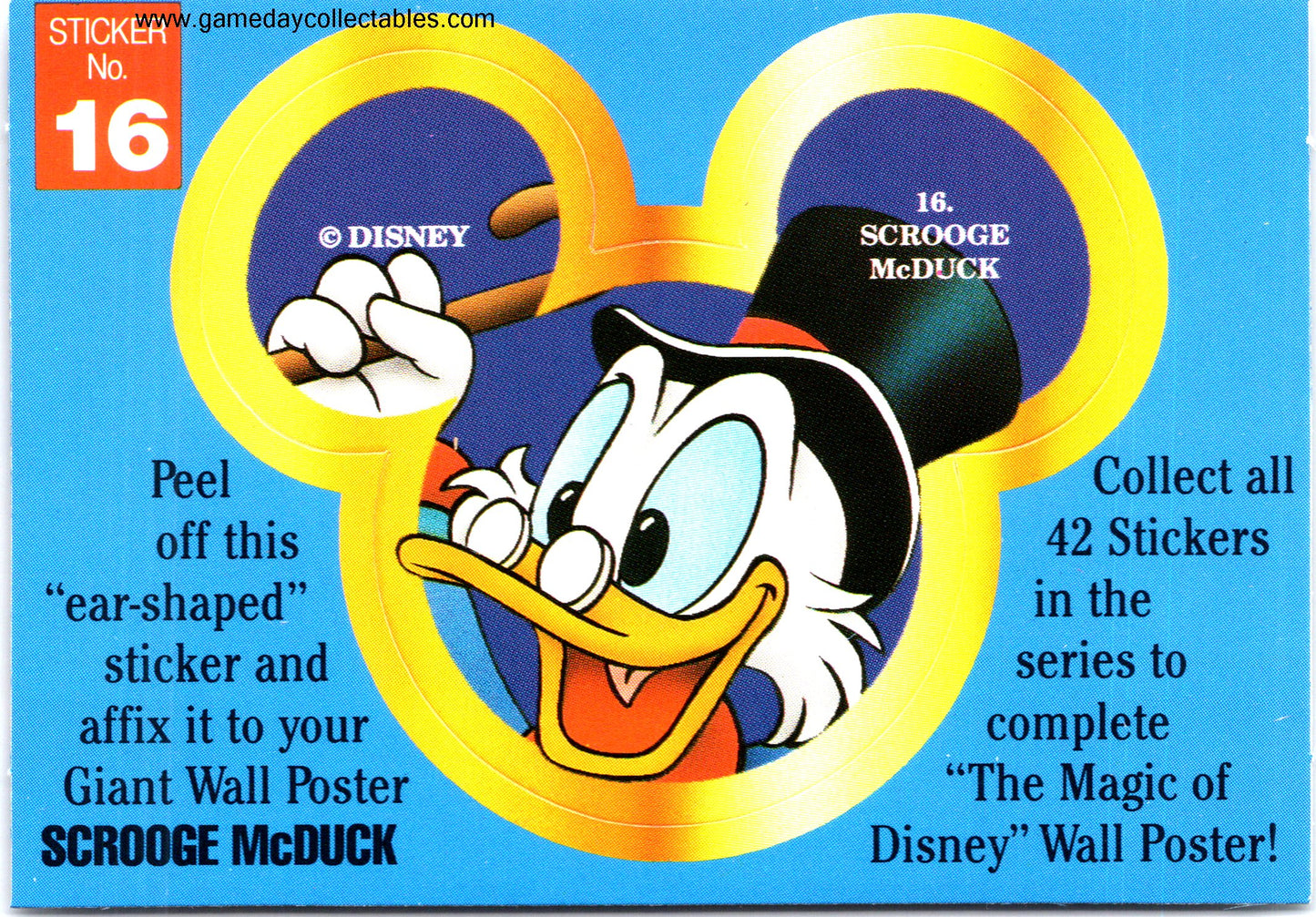 The Magic of Disney - Vintage Disney Ears Sticker Set (1992)