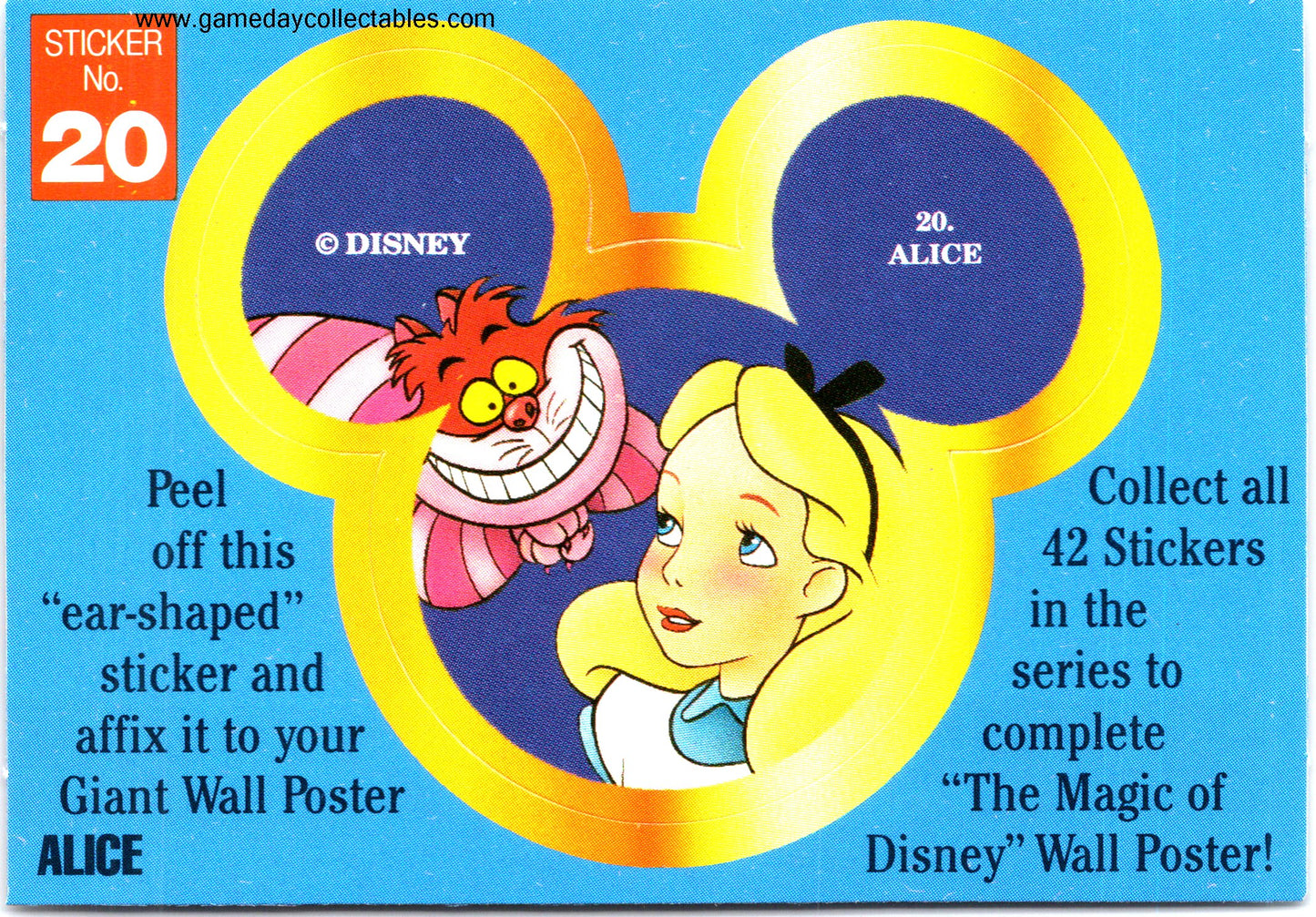 The Magic of Disney - Vintage Disney Ears Sticker Set (1992)