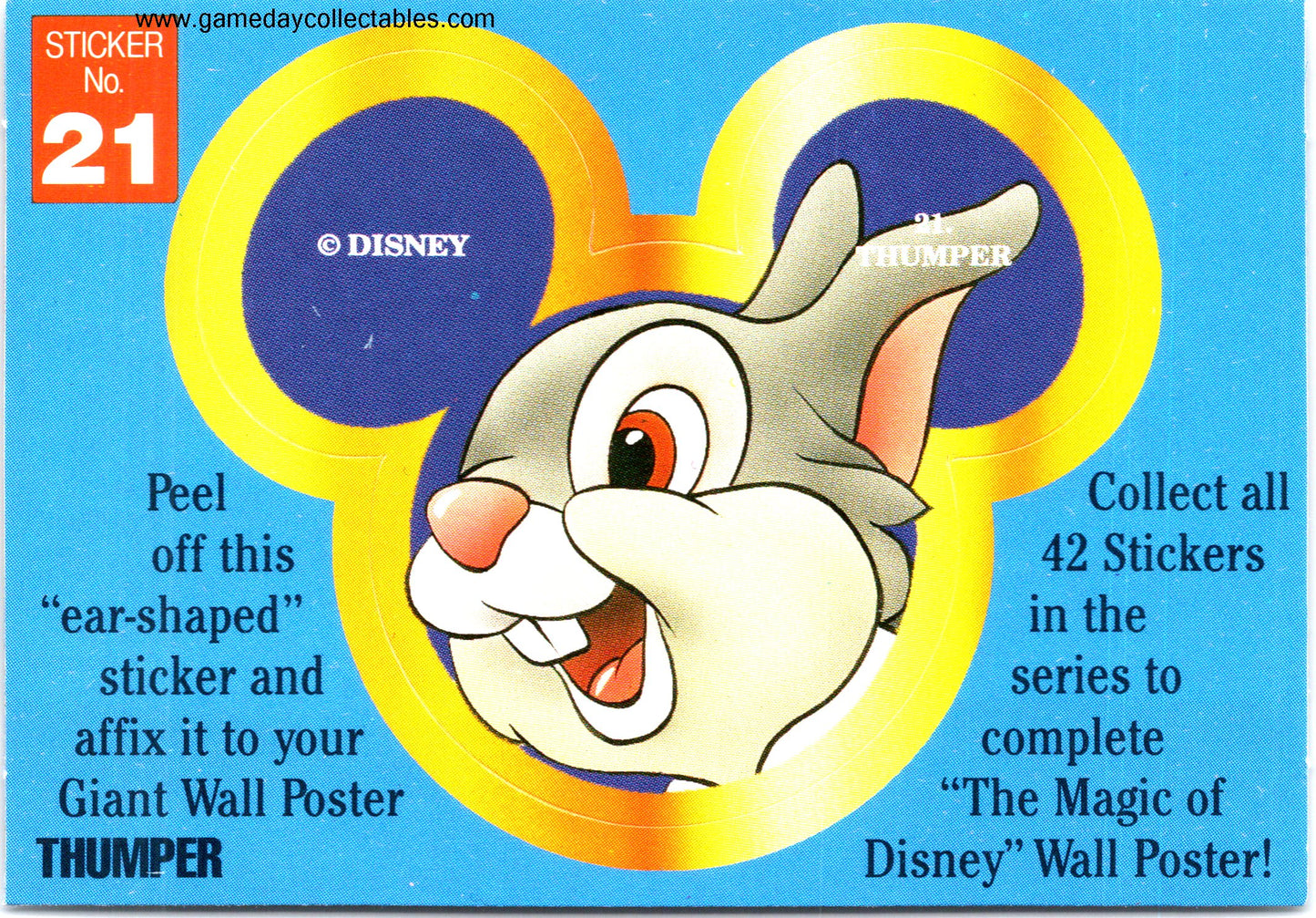 The Magic of Disney - Vintage Disney Ears Sticker Set (1992)