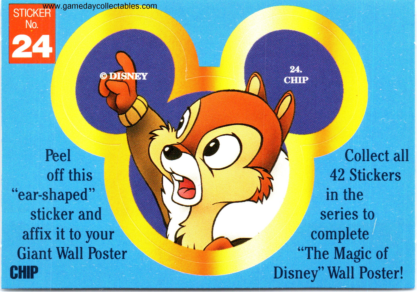 The Magic of Disney - Vintage Disney Ears Sticker Set (1992)