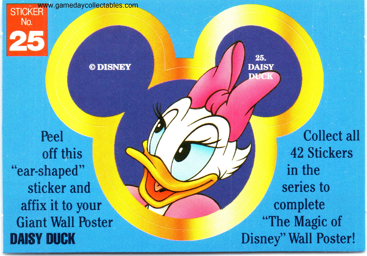 The Magic of Disney - Vintage Disney Ears Sticker Set (1992)