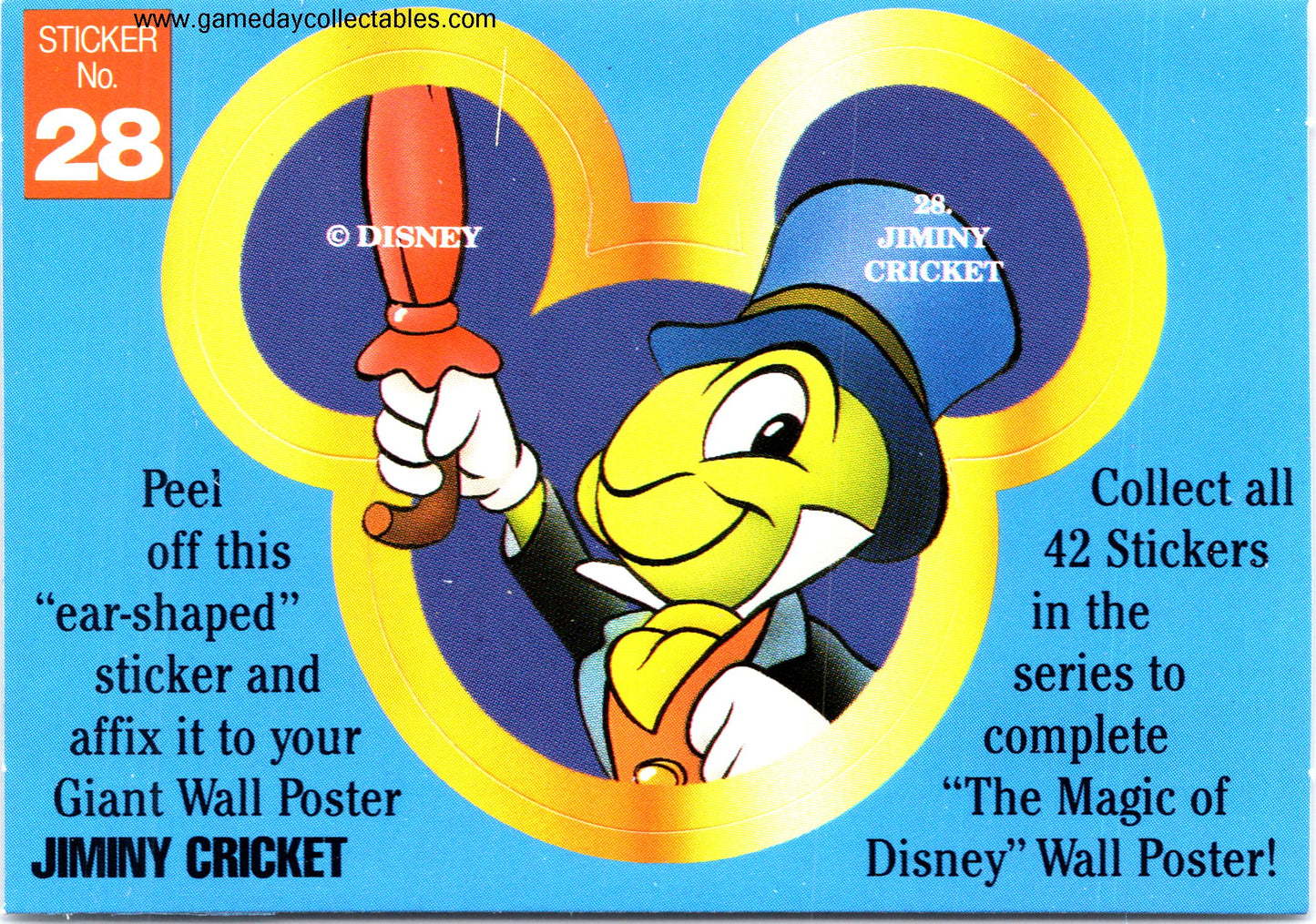 The Magic of Disney - Vintage Disney Ears Sticker Set (1992)