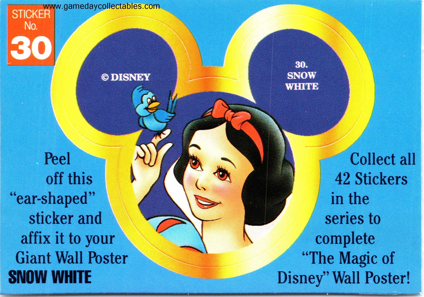 The Magic of Disney - Vintage Disney Ears Sticker Set (1992)