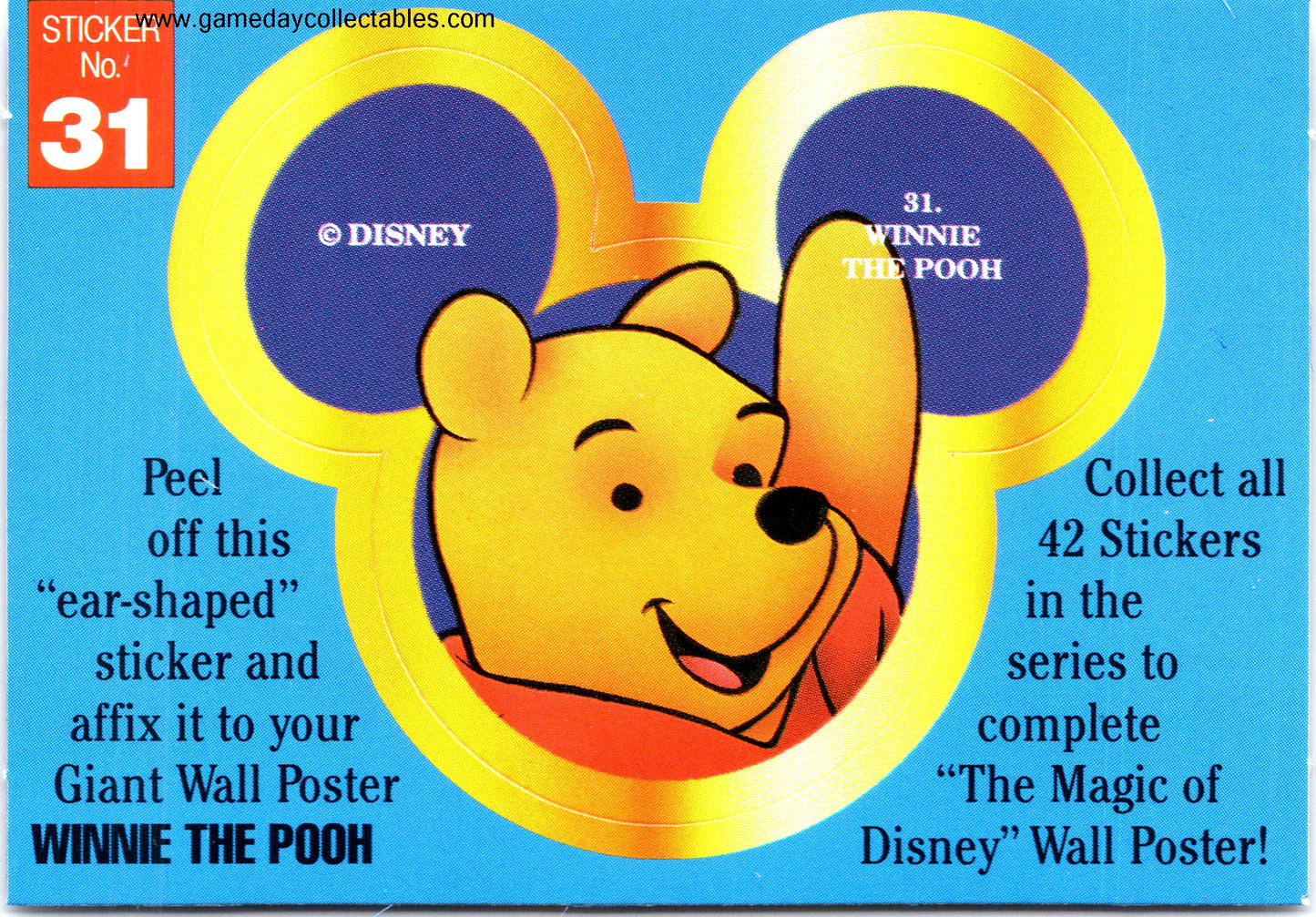 The Magic of Disney - Vintage Disney Ears Sticker Set (1992)