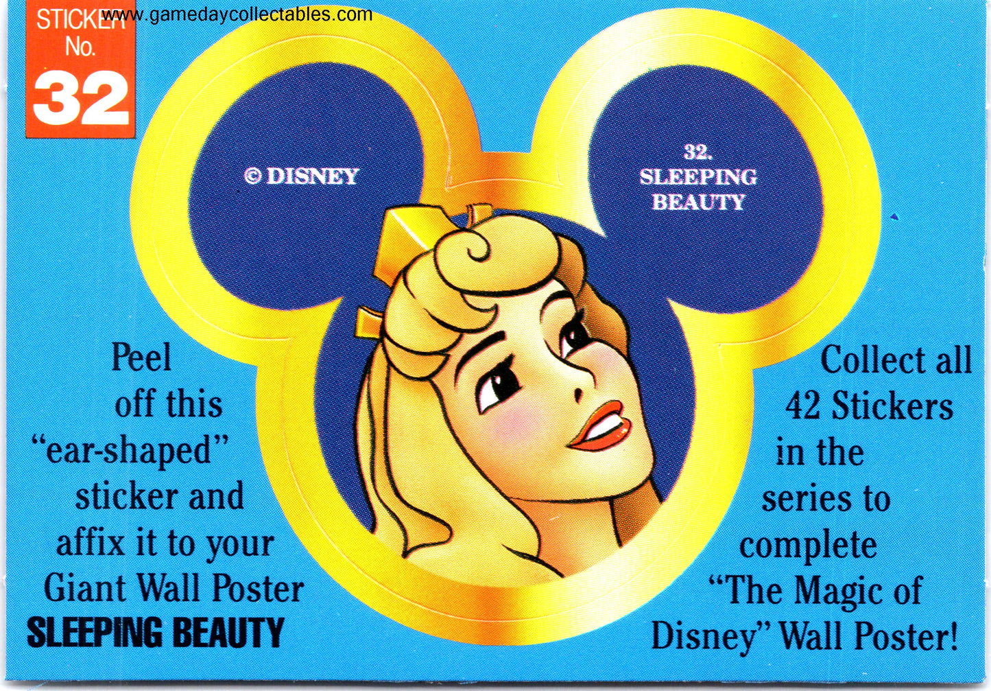 The Magic of Disney - Vintage Disney Ears Sticker Set (1992)