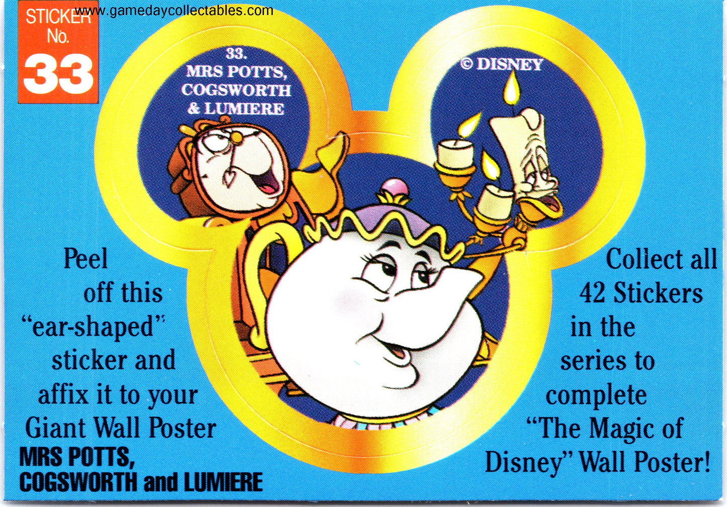 The Magic of Disney - Vintage Disney Ears Sticker Set (1992)